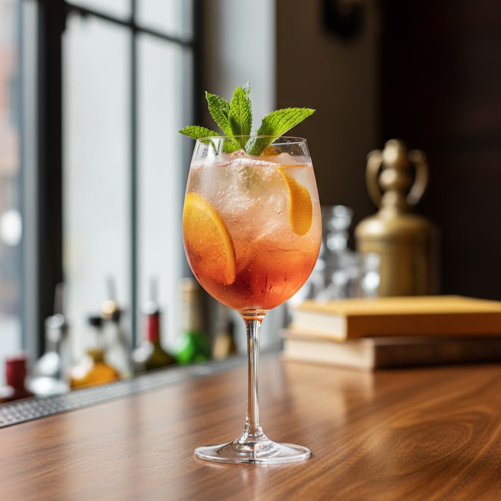 Cocktail signature crémeux garni d'un agrume séché, signature de la mixologie contemporaine